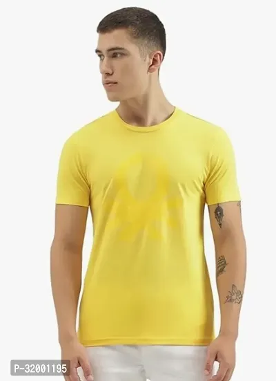 Stylish Polyester Solid T-Shirt for Men-thumb0