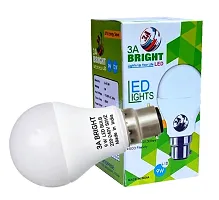 3A BRIGHT Base B22 9-Watt Long Life LED Bulb (Pack of 8, Cool White)-thumb1