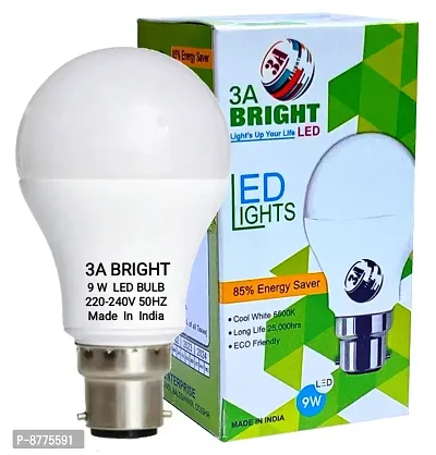 3A BRIGHT 9-Watts B22 LED Cool Day White LED Bulb (Pack of 1, Long Life)