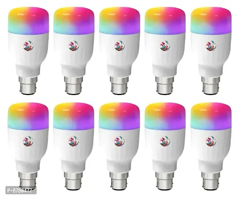 3A BRIGHT 9-Watt B22 Bullet 3-in-1 (3 Colour in 1 LED Bulb, Red/Blue/Pink) - Pack of 1 Bulb