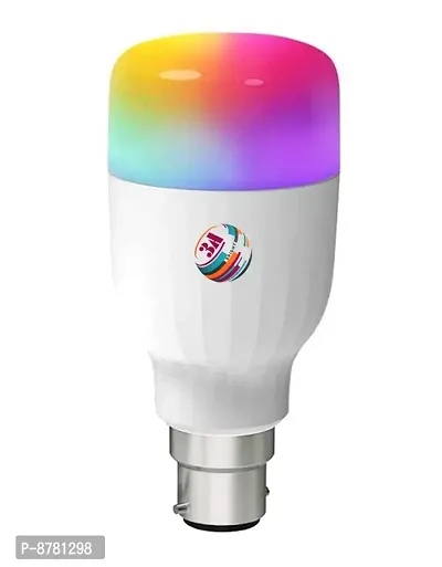 3A BRIGHT 9-Watt B22 Bullet 3-in-1 (3 Colour in 1 LED Bulb, Red/Blue/Pink) - Pack of 6 Bulb-thumb2