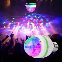 3A BRIGHT 3W RGB 360 Degree LED Lamp, Projector Crystal Auto Rotating Color Changing Lamp (Pack of 3 Bulb)-thumb3