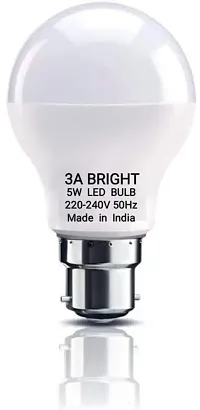 3A Bright 5 Watt B22 Round Dob Led Bulb Silver White Pack Of 6-thumb1