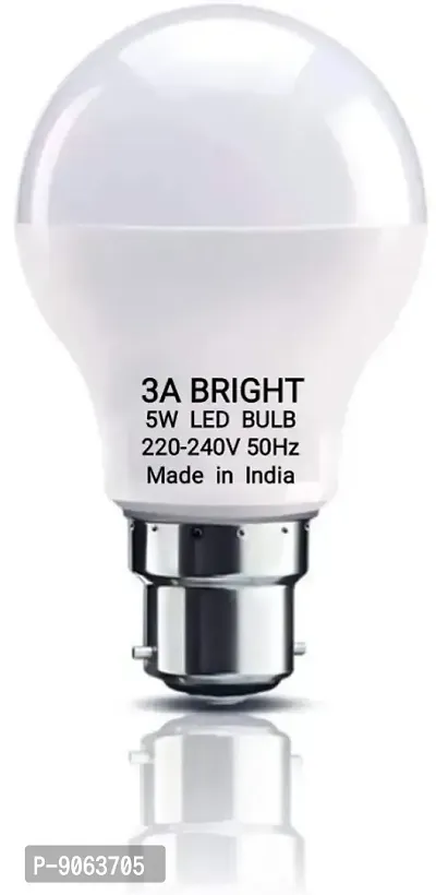 3A Bright 5 Watt B22 Round Dob Led Bulb Silver White Pack Of 10-thumb2