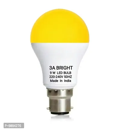 3A Bright 9 Watt B22 Round Color Led Bulb Buy Pink Green Blue Red And Get Warm White Free Combo Pack Of 5 Piece-thumb2