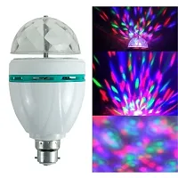 3A BRIGHT 9 Watt B22 Round Colour LED Bulb (Pink, Green, Blue, Red + FREE Disco Bulb) Combo Pack of 5 Piece-thumb2