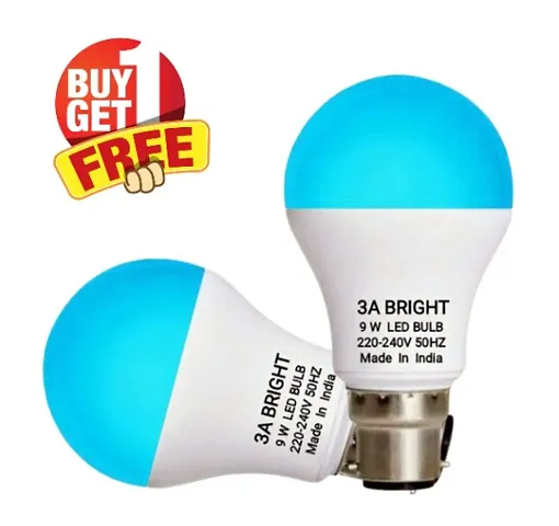 3A Bright 9 Watt B22 Round Color LED Bulb (Pack of 2)