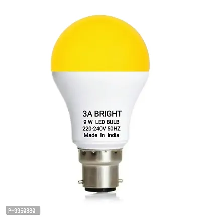3A BRIGHT 9W B22 Round Warm White Colour LED Bulb , Buy 2 + Get 1 Free-thumb2