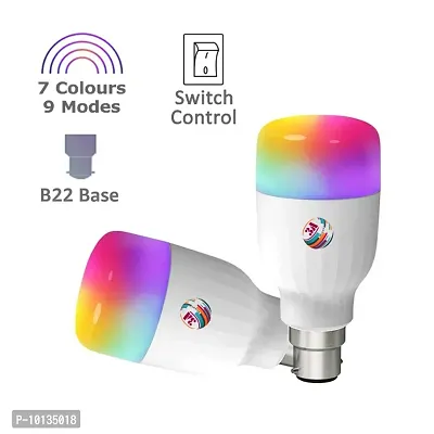 3A BRIGHT 9-Watt B22 Bullet 9-in-1 LED Bulb (Combo Pack of 2 Bulb)