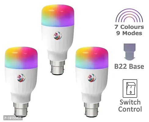 3A BRIGHT 9W B22 Bullet 9-in-1 LED Bulb  (Pack of 3)-thumb0