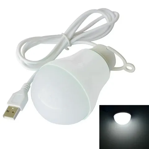 3A BRIGHT USB 5-Volt 6-Watt DC Led Bulb with Hanging Clip