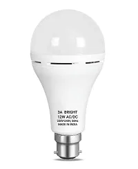 3A BRIGHT B22 12W ACDC Rechargeable LED Bulb , Bullet 3-IN-1 Bulb and Warm White Led Bulb (Combo Pack of 3 Bulb)-thumb3