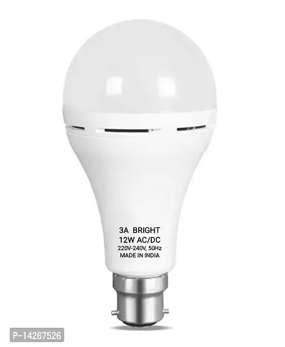 3A BRIGHT B22 12W ACDC Rechargeable LED Bulb , Bullet 3-IN-1 Bulb and Warm White Led Bulb (Combo Pack of 3 Bulb)-thumb4