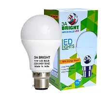 3A BRIGHT 9W B22 Long Life Cool Day White LED Bulb Pack of 2 and 0.5W Mushroom LED Night Bulbs Pack of 6-thumb2