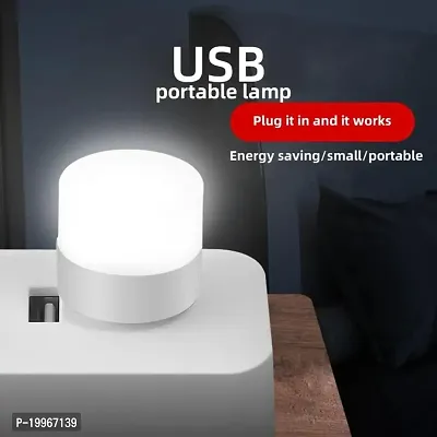 3A BRIGHT Portable Home USB Night Light | USB Atmosphere Lights Bulb for Bathroom Car Nursery Kitchen, Cool White- Pack of (1)-thumb4