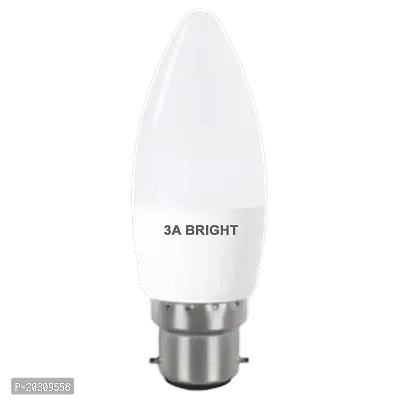 3A BRIGHT 5-Watt B22 Candle Decorative Rocket Night  Led Bulb (Silver White, Pack of 2)-thumb3