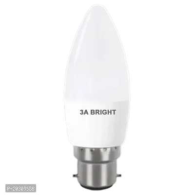 3A BRIGHT 5-Watt B22 Candle Decorative Rocket Night  Led Bulb (Silver White, Pack of 3)-thumb3