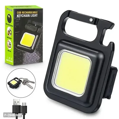 3A BRIGHT 800 Lumen Rechargeable COB Keychain Work Light with 3 Lighting Modes, Magnetic Base, Keyring LED Torch Keychain Flashlights Mini Work Light for Workshop, Repairing, Emergency-thumb0