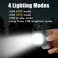 3A BRIGHT Portable Mini Led Cob Keychain Flashlights Small USB Rechargeable Magnetic Work Light-thumb3