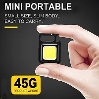 3A BRIGH Torch Light, 4 Light Modes Portable 800 Lumens Rechargeable Led Tactical Flashlight Mini Keychain Emergency Light, Pocket Light with Folding Bracket Bottle Opener and Magnet Base for Fishing.-thumb4