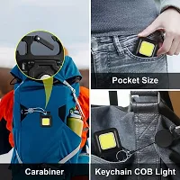 3A BRIGH Torch Light, 4 Light Modes Portable 800 Lumens Rechargeable Led Tactical Flashlight Mini Keychain Emergency Light, Pocket Light with Folding Bracket Bottle Opener and Magnet Base for Fishing.-thumb2