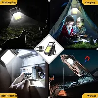 3A BRIGHT LED Flashlight 800 Lumens COB Rechargeable Keychain Mini Flashlight 4 Light Modes Portable Pocket Light with Folding Bracket Bottle Opener and Magnet Base for Fishing Walking Camping-thumb3