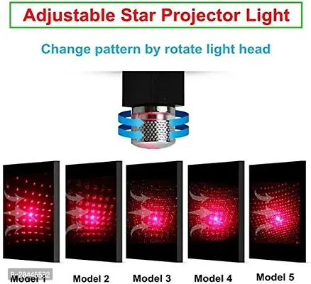 3A BRIGHT USB Laser Light 360 degree Rotation Use for Disco Light/Night Light/Room/Car/Party Decoration Disco Laser light Car Fancy Lights - (Red,Black)-thumb5