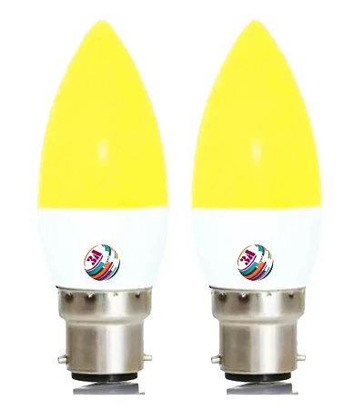 3A BRIGHT 5-Watt B22 Candle Decorative Warm White Rocket Night Led Bulb (Multipack)