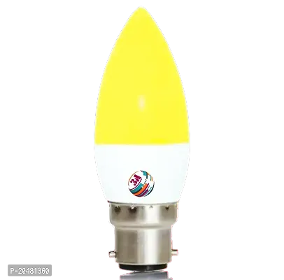 3A BRIGHT 5-Watt B22 Candle Decorative Rocket Night Led Bulb (Warm White, Pack of 2)-thumb2