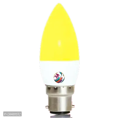 3A BRIGHT 5-Watt B22 Candle Decorative Rocket Night Led Bulb (Warm White, Pack of 6)-thumb3