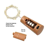 3A BRIGHT 20 LED Wine Bottle Cork Copper Wire String Lights, 2M/7.2FT Battery Operated (Multi Color) Pack of 1-thumb1