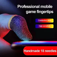 3A BRIGHT (4 Piece) Thumb  Finger Sleeve for Mobile Game, Pubg, Freefire  Fortnite -Pack of 2 Pair- Black-thumb3