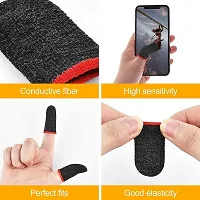 3A BRIGHT (2 Piece) Thumb  Finger Sleeve for Mobile Game, Pubg, Freefire  Fortnite -Pack of 1 Pair- Black-thumb1