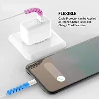 3A BRIGHT Spiral Charger Cable Protectors for Wires Data Cable Saver Charging Cord Protective Cable Cover Set of 1 (4 Pieces)-thumb3