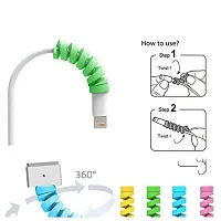 3A BRIGHT Spiral Charger Spring Cable Protector Data Cable Saver Set of 2 (8 Pieces)-thumb1