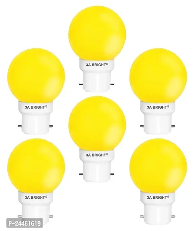 Trendy Deco Mini 0.5-Watt Base B22 LED Night Bulb (Pack of 6, Yellow)