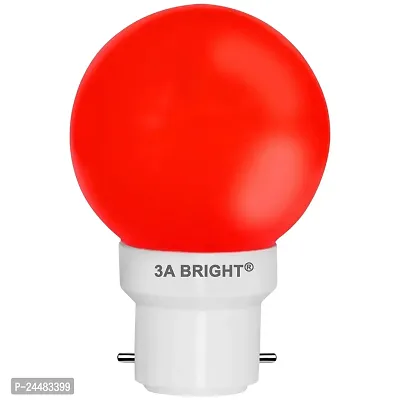 3A Bright Trendy  Deco Mini 0.5-Watt Base B22 LED Night Bulb (Pack of 6, Red)-thumb2