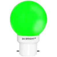 3A BRIGHT Deco Mini 0.5-Watt Base B22 LED Night Bulb (Pack of 3, Green)-thumb1