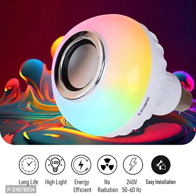 3A BRIGHT B22 LED Music Light Bulb with Bluetooth Speaker RGB Self Changing Color Lamp Built-in Audio Speaker for Home, Bedroom, Living Room, Party Decoration-thumb5
