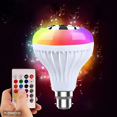 3A BRIGHT 12W B22 Led Wireless Light Bulb With Speaker | Bluetooth Enabled | RGB Music Light | Colour Changing Remote Control Access-thumb0