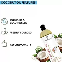 SEMILLA Rey Naturals Cold-Pressed 100 %Pure Castor Oil and Coconut Oil Combo 100ml+100ml Hair Oil  (2pcs)-thumb3