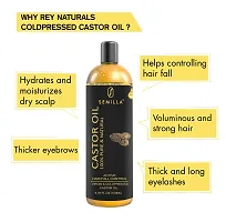 SEMILLA Rey Naturals Cold-Pressed 100 %Pure Castor Oil and Coconut Oil Combo 100ml+100ml Hair Oil  (2pcs)-thumb1