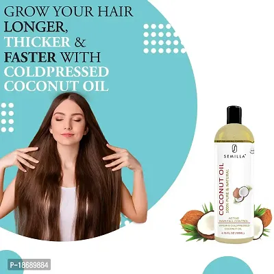 Semilla Rey Naturals Cold Pressed Coconut oil for hair and skin - 100% Pure  Natural , 100+100+100ml Hair Oil  (3pcs)-thumb4