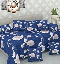 Diwan Set with 8 pieces , 1 Single bedsheet , 5 Cushion covers , 2 Bolster covers-thumb1