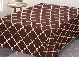 Comfortable Classic Cotton Blend 3d Printed Single Bedsheet Only-thumb1