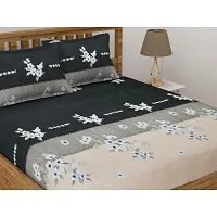 Stylish Cotton Blend 3D Printed Double Bedsheet-thumb1