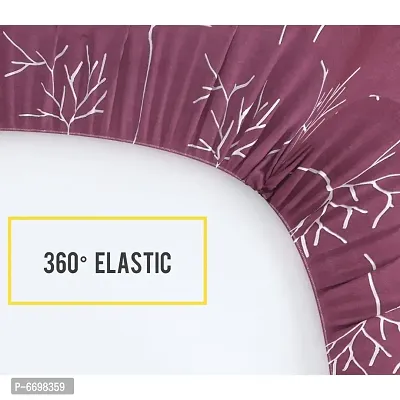 Stylish Cotton Blend 3D Printed Double Bedsheet-thumb3