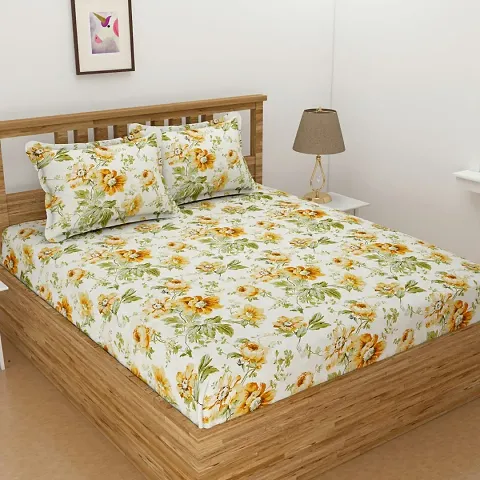 Microfiber Elastic Fitted Double Bedsheets