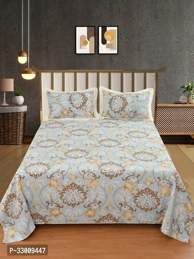 Stylish Cotton Flat 1 Bedsheet + 2 Pillowcovers