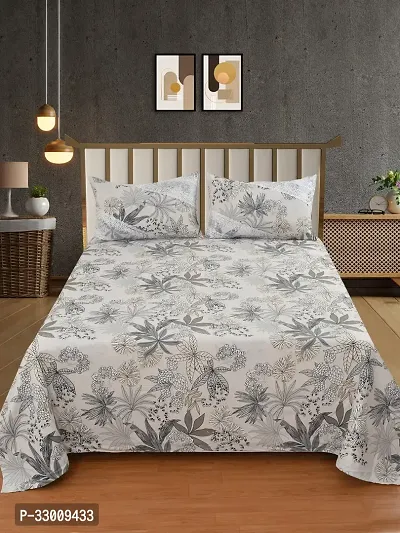 Stylish Cotton Flat 1 Bedsheet + 2 Pillowcovers